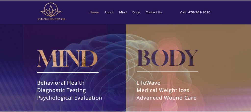 Wellness Solution 360 Website Design and development by Asjad Ali web app developer