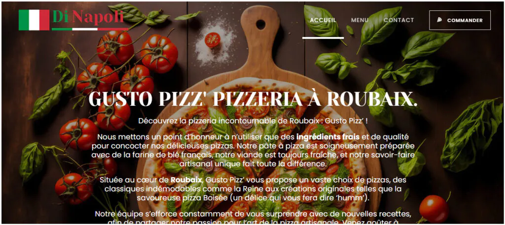 Di Napoli Website Design and development by Asjad Ali web app developer 1024x457 1