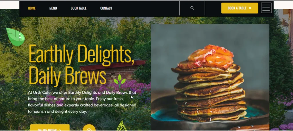 UrthCafe kitwe Website Design and development by Asjad Ali web app developer