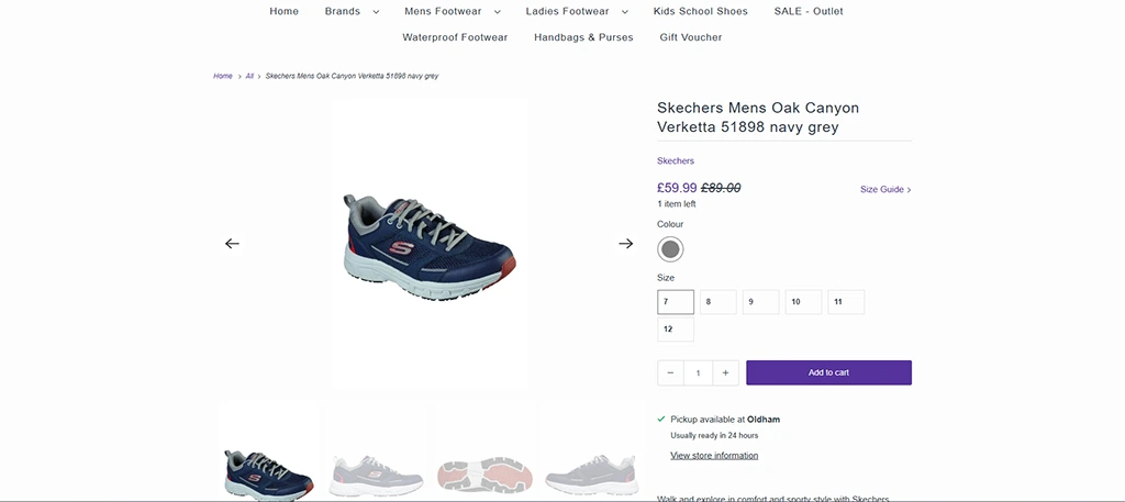 meeks shoes Shopify store Design and development by Asjad Ali web app developer