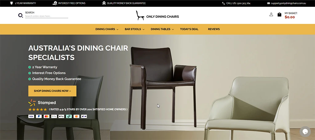 Home 27 only-dining-chairs-Shopify-store-Design-and-development-by-Asjad-Ali-web-app-developer